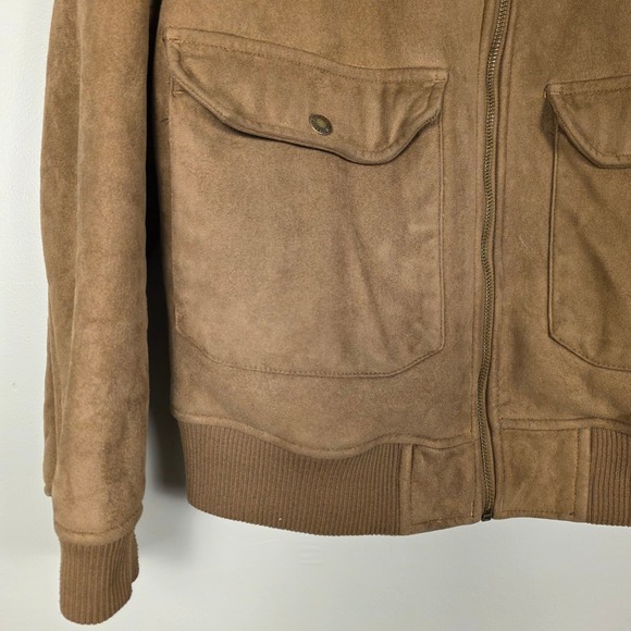 Levi's Mens XL Faux Suede Sherpa Collar Bomber Jacket Winter Coat - Picture 5 of 9